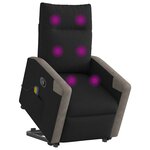 vidaXL Fauteuil de massage inclinable Noir Tissu
