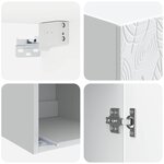 vidaXL Armoire Murale Blanc 33 x 34 5 x 90 cm Bois d'ingénierie