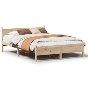 vidaXL Cadre de lit sans matelas 160x200 cm bois massif de pin