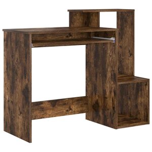 vidaXL Bureau Chêne fumé 106 x 41 x 88.5 cm Bois d'ingénierie