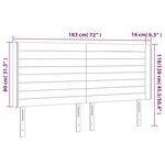 vidaXL Tête de lit avec oreilles Crème 183x16x118/128 cm Tissu