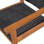 vidaXL Ensemble à manger d'extérieur 5 Pièces Résine tressée Noir marron