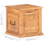 vidaXL Coffre 40x40x40 cm Bois d'acacia solide