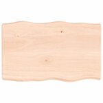 vidaXL Dessus de table bois massif non traité bordure assortie