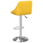 vidaXL Tabouret de bar Jaune moutarde Velours