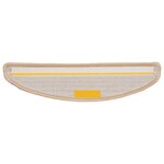 vidaXL Tapis d'escalier 30 pièces 56 x 17 x 3 cm Crème Demi-rond