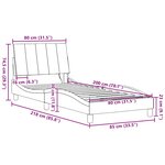 vidaXL Cadre de lit sans matelas marron foncé 80x200 cm tissu
