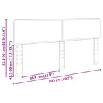 vidaXL Tête de lit Blanc Brillant 200 cm Bois d'ingénierie