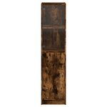 vidaXL Buffet avec porte en verre chêne fumé 35x37x142 cm