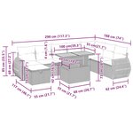 vidaXL Salon de jardin avec coussins 9Pièces marron résine tressée acacia