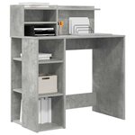 vidaXL Bureau Gris béton 90 x 48 x 101 5 cm Bois d'ingénierie