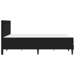 vidaXL Cadre de lit avec bandes LED Noir 140 x 190 cm Simili cuir