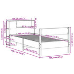 vidaXL Lit bibliothèque sans matelas cire marron 100x200 cm pin massif