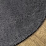 vidaXL Tapis HUARTE à poils courts doux et lavable anthracite Ø 100 cm