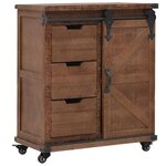 vidaXL Armoire de rangement Bois de sapin massif 64x33 5x75 cm Marron