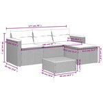 vidaXL Salon de jardin avec coussins 3 Pièces beige résine tressée