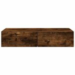 vidaXL Étagère murale avec tiroirs chêne fumé bois d'ingénierie