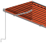 vidaXL Auvent automatique rétractable avec store 4x3m Orange et marron