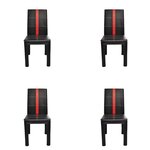 Vidaxl chaises de salle à manger 4 pcs noir similicuir