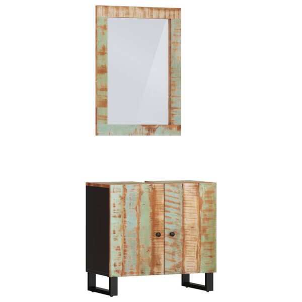 vidaXL Ensemble de meubles de salle de bain 2 Pièces bois massif récupéré