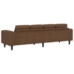 vidaXL Ensemble de Canapés Marron Cuir suédé faux