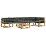 vidaXL Ensemble de canapés d'extérieur 7 pc Blanc et anthracite