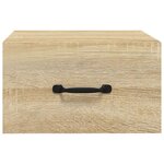 vidaXL Table de chevet murale Chêne sonoma 35x35x20 cm