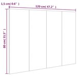 vidaXL Tête de lit Chêne marron 120x1 5x80 cm Bois d'ingénierie