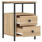 vidaXL Table de chevet chêne sonoma 34x35 5x50 cm bois d'ingénierie