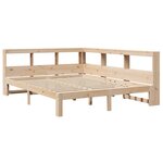 vidaXL Lit bibliothèque sans matelas 140x200 cm bois massif de pin