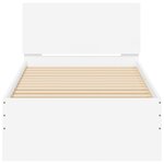 vidaXL Cadre de lit sans matelas avec lumières LED blanc 75x190 cm