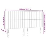 vidaXL Tête de lit à LED Gris clair 200x5x118/128 cm Tissu