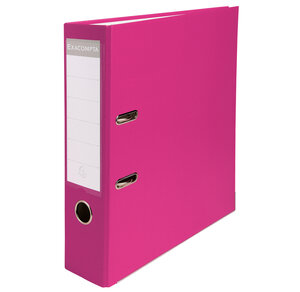 Classeur à levier polypropylène dos de 80mm  framboise EXACOMPTA