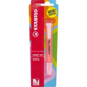 Surligneur de poche swing cool pointe biseautée 1 - 4 mm - orange x 10 stabilo