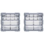 vidaXL Organisateurs multi-tiroirs avec 12 tiroirs 2 Pièces 26 5x16x26 cm