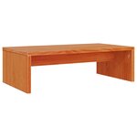 vidaXL Support de moniteur marron miel 50x27x15 cm bois de pin solide