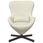 vidaXL Fauteuil œuf Crème Velours