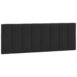 vidaXL Coussin de tête de lit Hanko noir 140 cm velours