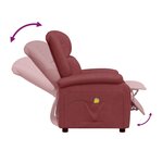 vidaXL Fauteuil de massage Rouge bordeaux Similicuir