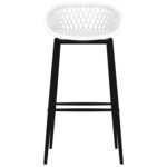 vidaXL Chaises de bar lot de 2 blanc