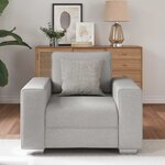 vidaXL Canapé Gris nuage 100 x 77 x 82 cm tissu