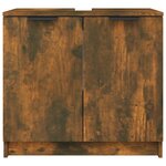 vidaXL Armoire de bain Chêne fumé 64 5x33 5x59 cm Bois d'ingénierie