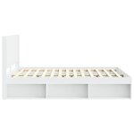 vidaXL Cadre de lit avec rangement et tête de lit Blanc 120 x 190 cm