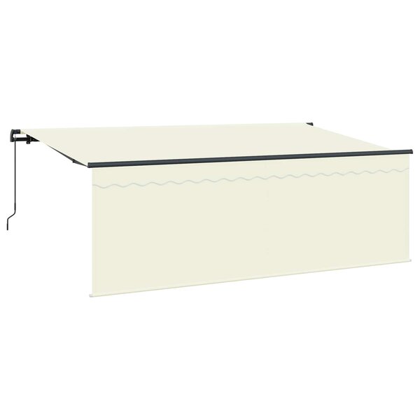 vidaXL Auvent Rétractable Crème 350 x 200 cm Polyester et Aluminium