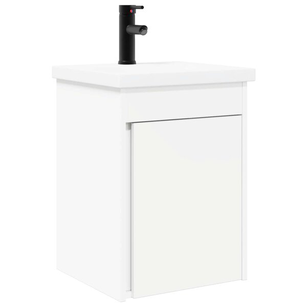 vidaXL Meuble de salle de bain avec robinet Blanc 42 x 40 x 74 5 cm