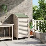 vidaXL Abri de jardin Blanc 59 x 56 x 113 5 cm Bois de Sapin Massif