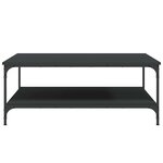vidaXL Table basse noir 100x100x40 cm bois d'ingénierie