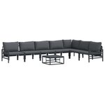 vidaXL Ensemble de canapé de jardin 8 Pièces Anthracite Acier