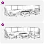 vidaXL Ensemble de canapés d'extérieur 8 pc Gris Naturel et Clair