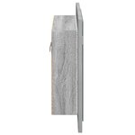 vidaXL Armoire à miroir LED Sonoma gris 60x12x45 cm Bois d'ingénierie